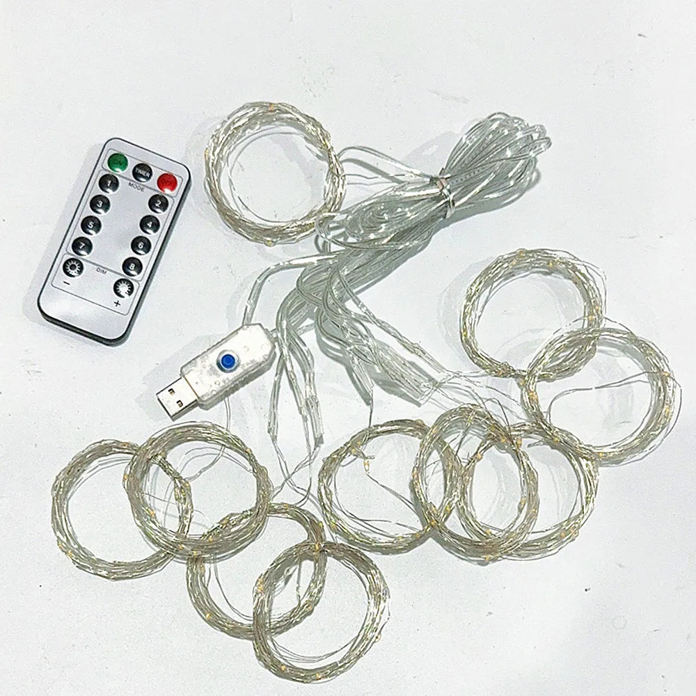 3Mx1M/2M/3M LED String Lights USB Fairy Lights Garland for New Year Wedding Festive Party Christmas Home Curtain Decoration