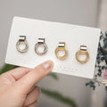 2pc Thread Ring Women Fashion Trend Light Luxury and Simple Earrings Outdoor Travel Carnival Banquet Party Holiday Dressing Gift
