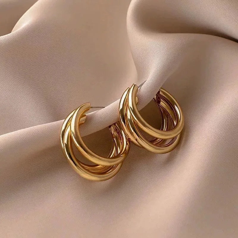 2PC Elegant Water Drop Earrings -18K Gold Plated Copper Jewelry, Suitable for Women - Minimalist Design for Daily Wear-8815